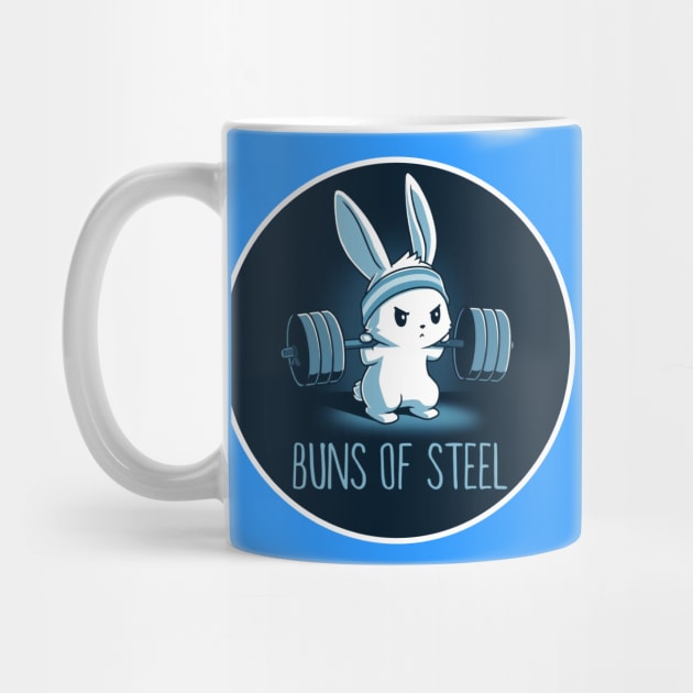 Buns Of Steel - Cute Funny Bunny Rabbit Gym Workout Lover by LazyMice